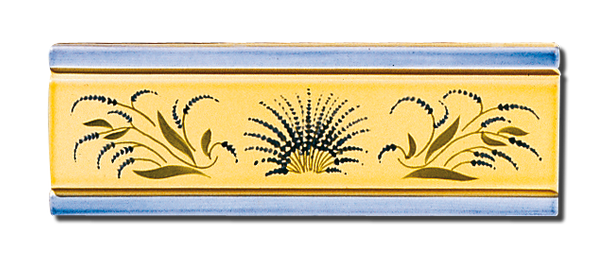 Carrelage - Décoration - Frise 7,5 x 22 Champ de Lavande - Motif - Design - Faïence de Provence à Salernes