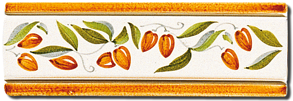 Carrelage - Décoration - Frise 7.5 x 22 Olive- Motif - Design - Faïence de Provence à Salernes