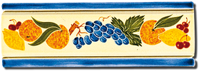 Frise - Carrelage - Décoration - Délices de fruits - Motif - Design - Faïence de Provence à Salernes