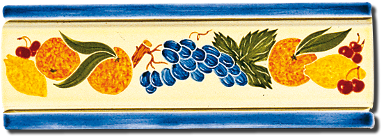 Frise - Carrelage - Décoration - Délices de fruits - Motif - Design - Faïence de Provence à Salernes