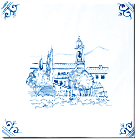 Carrelage - Delft Provençal - Paysages - Décoration - Motif - Design - Faïence de Provence à Salernes