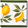 Carrelage - Décoration - Frise Senteurs de Provence Citron- Motif - Design - Faïence de Provence à Salernes