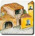 Carrelage - Décoration -Carré 11x11 Le Vieux Village - Motif - Design - Faïence de Provence à Salernes