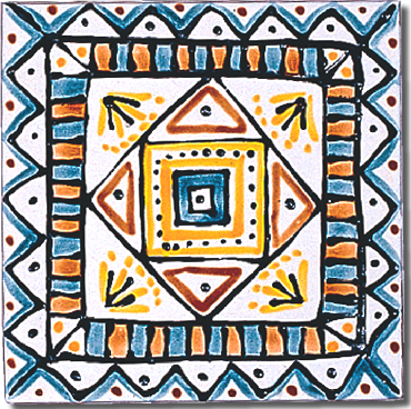Carrelage - Décoration - Aztèques - Design - Faïence de Provence à Salernes